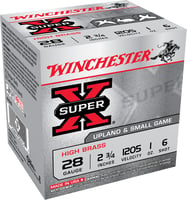 Winchester X28H6 Super-X Shotshell 28 GA, 2-3/4 in, No. 6, 1oz, Max Dr | 020892002517 | Winchester | Ammunition | Shotshell 