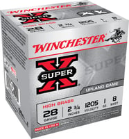 Winchester Super-X Game 28 ga 2 3/4 Inch  1 oz 8  - 25/box  | 28GA | 020892002531