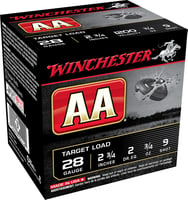 Winchester AA Target 28 ga 2 3/4 Inch  3/4 oz 9  - 25/box  | 28GA | 020892004467