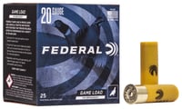 Federal H20475 GameShok High Brass 20 Gauge 2.75 Inch 1 oz 7.5 Shot 25 Per Box/ 10 Case | 20GA | 029465006525