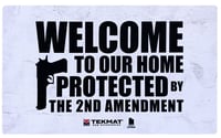 TekMat TEK422AMENDMENT 2nd Amendment Door Mat White/Black Rubber 42 Inch Long  InchWelcome To Our Home Protected By The 2nd Amendment Inch | 612409974129