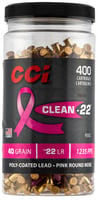 CCI CLN-22 PINK HV 22LR 40GR BTL 400  | .22 LR | 604544652314