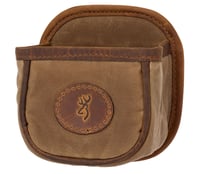 Browning 121040084 Santa Fe Shell Carrier Tan Canvas w/Leather Accents,  Capacity 1 Box, Belt Clip Mount | 023614017004 | Browning | Accessories | Firearm Accessories | Shell Holders