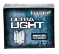 Liberty Ammunition LAUL9052 Ultra-Light  9mm Luger P 50 gr Lead Free Fragmenting Hollow Point 20 Per Box/ 50 Case  | 9x19mm NATO | 019962656439