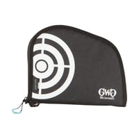 Girls With Guns 928 On Target  with Black Finish  White Target Screen Print, Locking Zipper  Foam Padding 8 Inch L | 026509047643