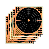 EZ-Aim 15317 Splash Reactive Target Self-Adhesive Paper Black/Orange Bullseye Includes Pasters 5 Pack | 026509048060