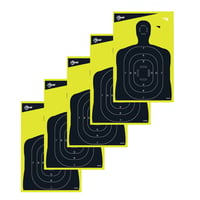 EZ-Aim 15330 Splash Reactive Target Silhouette Paper Hanging 12 Inch x 18 Inch Black/Yellow 5 Pack | 026509048107