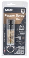 Sabre KR14CAMO02 Pepper Spray  OC Pepper UV Dye Effective Distance 10 ft 0.54 oz Realtree Edge Includes Key Ring | 023063100395