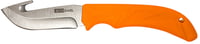 AccuSharp 729C Gut Hook  3.50 Inch Fixed Gut Hook Plain Stainless Steel Blade/Blaze Orange Rubber Handle Includes Belt Carry Pouch | 015896007293