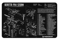 TekMat TEKR17BERPX4 Beretta Px4 Storm Cleaning Mat Black/White Rubber 17 Inch Long Beretta PX4 Storm Parts Diagram | NA | 612409970695