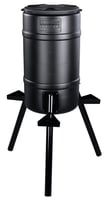 On Time 71540 Buckeye Gravity Feeder made of Polyethylene with 200 lbs Capacity, 2 Inch Metal Legs, 3 Feeding Stations, Removable Lid  Accepts All Types of Feed | 797539715405
