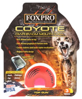 Foxpro TOPGUN Top Gun Howler  Diaphragm Call Triple Reed Sounds Attracts Coyotes Red | 831621004913