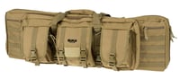 Rukx Gear ATICT42DBT Tactical Double Gun Case 42 Inch Water Resistant Tan 600D Polyester w/ NonRust Zippers Reinforced Velcro  Adjustable Back Straps | 819644026464