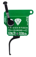 TriggerTech R70TGB02TNF Diamond  TwoStage Flat Clean Trigger with 0.502.80 lbs Draw Weight  Green w/Black Parts Finish for Remington 700 Right | 885768001830