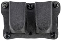 DeSantis Gunhide A87KJKKZ0 Quantico Double Mag Pouch OWB Black Kydex, Belt Clip Fits Belts Up To 1.50 Inch Wide, Compatible w/Sig P365, Ambidextrous | 792695350026
