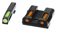 HIVIZ LiteWave H3 sight orange/Green Litepipes w/White front ring Glock models chambered in 45 ACP 45 Gap and 10mm | 613485589788