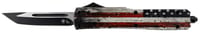 Templar Knife MWUS231 Wood US Flag Gen II Slim 3.50 Inch OTF Tanto Plain Black 440C SS Blade Painted Wood Grain US Flag Zinc Aluminum Alloy Handle Features Glass Breaker/Pocket Clip | 093674810761