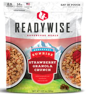 ReadyWise RW05007 Outdoor Food Kit Sunrise Strawberry Granola Crunch Breakfast Entree 2.5 Servings In A Resealable Pouch, 6 Per Case | 851238005476