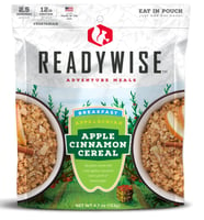 ReadyWise RW05008 Outdoor Food Kit Appalachian Apple Cinnamon Cereal Breakfast Entree 2.5 Servings In A  Resealable Pouch, 6 Per Pack | 851238005469