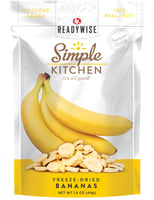 ReadyWise SK05007 Simple Kitchen Freeze Dried Fruit Bananas 1 Serving Pouch 6 Per Case | 851238005707