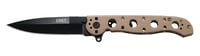 CRKT M1603BK M16 03BK 3.55 Inch Flipper Spear Point Plain Black Oxide 12C27 Sandvik Blade, Bronze 2Cr13 Stainless Handle, Includes Pocket Clip | 794023003505