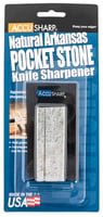 AccuSharp 024C Pocket Stone  Natural Arkansas Stone Sharpener White Includes Belt Carry Pouch | 015896000249