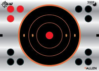 EZ-Aim 15230 Reflective  Self-Adhesive Mylar Black Bullseye Includes Pasters 8 Per Pkg | 026509035671