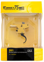 Timney Triggers 201 Featherweight  Curved Trigger with 3 lbs Draw Weight  Yellow/Black Finish for Mauser 98FN | 081950201006 | Timney | Gun Parts | Triggers 