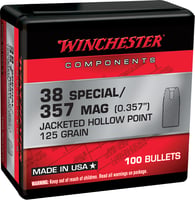 Winchester JHP Bullets 38 SPL/357 MAG .357 Inch 125gr 100/ct | 020892633841
