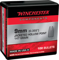Winchester JHP Bullets 9mm .355 Inch 147gr 100/ct | 020892634220