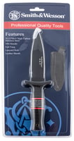 Smith  Wesson Knives SWHRT9BCP Smith  Wesson H.R.T. 4.75 Inch Fixed Spear Point Plain 7Cr17MoV High Carbon SS Blade Thermoplastic Rubber Handle | 028634703456