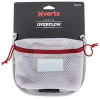 Vertx VTX5200AGYNA Overflow Pouch Medium Size made of White Nylon with Mesh  Red Accents, YKK Zipper  Durable Hook Back Panel 5 Inch W x 7.25 Inch H Dimensions | 190449284915