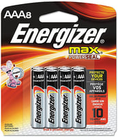 ENERGIZER MAX BATTERIES AAA 8PACK | 039800108050