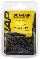 NAP NAP60P3DP1132 3D Practice Points Field Tips Fixed 100 GR Black/ 12 Pack | 888151019924