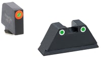 AmeriGlo GL331 Optic Compatible Sight Set for Glock  XL Tall Green Tritium Orange Outline Front SightGreen Tritium White Outline Rear Sight | 644406904595