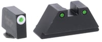 AmeriGlo GL152 Optic Compatible Sight Set for Glock  XL Tall Green Tritium White Outline Front SightGreen Tritium Black Outline Rear Sight | 644406904588