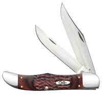 Case 00189 Hunter  4.10 Inch Folding Clip/Skinner Plain AsGround TruSharp SS Blade/Jigged Rosewood Handle | 021205001890
