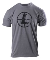 Leupold 177621 Distressed Reticle  Graphite Heather Cotton/Polyester Short Sleeve Large | 030317023447