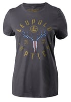 Leupold 179151 American Whitetail Womens Gray Cotton/Polyester Short Sleeve Large | 030317025663