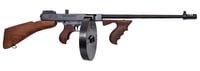 Thompson T1B100D 1927A1 Deluxe Carbine 45 ACP Caliber with 18 Inch Barrel, 201 Capacity Stick, 1001 Capacity Drum, Blued Metal Finish, American Walnut Removable Fixed Stock  Wood Grip Right Hand  | .45 ACP | 602686211185
