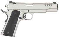 AutoOrdnance 1911TCAC6 1911 A1  45 ACP 71 5 Inch Savage Silver Cerakoate, Serrated/Ported Slide,  Black Rubber Grips, Fixed 3Dot Combat Day Sights  | .45 ACP | 602686422536