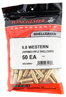 Winchester Ammo WSC68WU Unprimed Cases  6.8 Western Rifle Brass/ 50 Per Bag | 020892634367