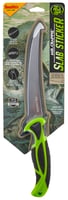 Smiths Products 51208 Mr. Crappie Curved Slab Sticker 6 Inch Fixed Fillet Plain 420HC SS Blade Gray/Green TPE Handle Includes Sheath | 027925512081