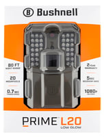Bushnell 119930B Prime L20  Brown, Text LCD Display, 3,12,20MP Resolution, Red Glow Flash, SD Card Slot/Up to 32GB Memory | 119930B | 029757199300