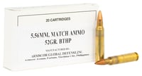 Armscor 50255 Precision Match Proof 5.56x45mm NATO 52 gr 2460 fps Hollow Point Boat-Tail HPBT 20 Bx/50 Cs | 4806015502555
