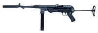 Mauser Rimfire 4400009CA MP40 Carbine 22 LR 101 16.30 Inch Barrel w/Faux Suppressor, Steel Receiver, Black Metal Finish, Adjustable Rear Sight, Underfolding Black Stock | 689585854705