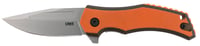 CRKT 2372 Fawkes  2.74 Inch Folding Clip Point Plain Bead Blasted 4116 Stainless Steel Blade/ Black/Orange G10 Handle Includes Pocket Clip | 794023237207