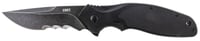 SHENANIGAN ASSISTED BLACK 3.35IN BLADEShenanigan Black with Veff Serrations Drop point - Combo Edge - Assisted opening- Stonewash finish - Superior cutting power - Secure and comfortable - Easy closing - Low profile - 3.35 Inch Bladesing - Low profile - 3.35 Inch Blade | 794023980028