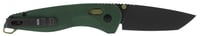 S.O.G SOG11411341 Aegis AT 3.13 Inch Folding Tanto Plain Black TiNi Cryo D2 Steel Blade/Forest w/Moss Accents GRN Handle | 729857013857