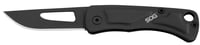 S.O.G SOGCE1002C Centi I 1.40 Inch Folding Straight Back Plain Black Hardcased Stainless Steel Blade/Black Stainless Steel Handle | 729857007023